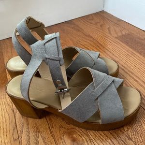Block heel Suede Top shop sandals